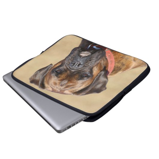 Brindle Boxer-Hund Laptopschutzhülle (Vorne Knopf)