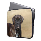 Brindle Boxer-Hund stehend Laptopschutzhülle (Vorderseite Links)