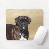 Brindle Boxer-Hund stehend Mousepad (Mit Mouse)