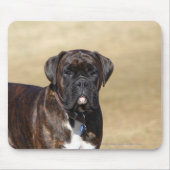 Brindle Boxer-Hund stehend Mousepad (Vorne)