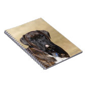 Brindle Boxer-Hund stehend Notizblock (Rechte Seite)