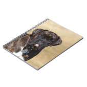 Brindle Boxer-Hund stehend Notizblock (Linke Seite)