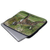 Brindle Boxer-Hundeshow-Position Laptopschutzhülle (Vorne Knopf)