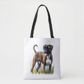 Brindle Boxer in Watercolor Tasche (Vorderseite)