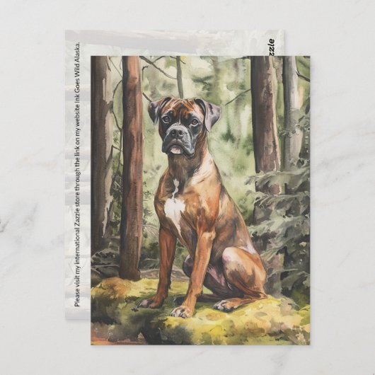 Brindle Boxer - Postkarte (Vorne/Hinten)