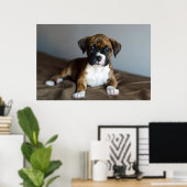 Brindle Boxer Puppy Poster (Heimbüro)