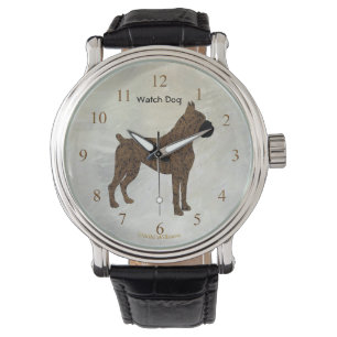Brindle Boxer-Wachhund Armbanduhr