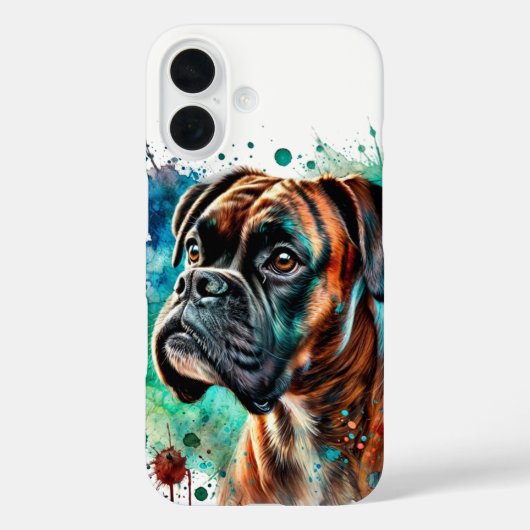 Brindle Boxer Wasserfarben Art Case-Mate iPhone Hülle (Rückseite)