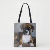 Brindle Boxer-Welpe Tasche (Vorderseite)