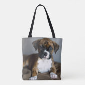 Brindle Boxer-Welpe Tasche (Rückseite)