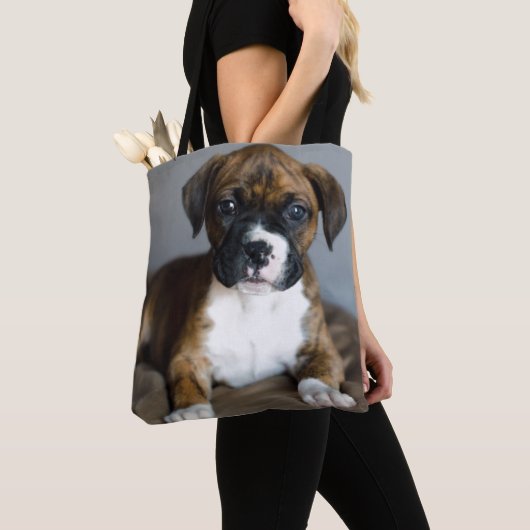 Brindle Boxer-Welpe Tasche (Von Nahem)