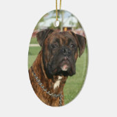 Brindle Boxerverzierung Keramikornament (Links)