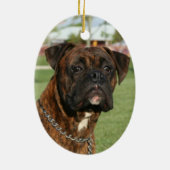 Brindle Boxerverzierung Keramikornament (Hinten)