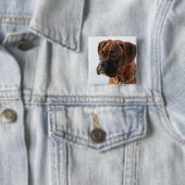Brindle Boxerwelpenknopf Button (Beispiel)