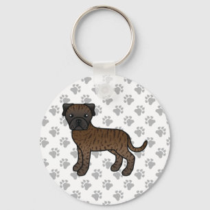 Brindle Bullmastiff Niedlich Cartoon Dog Schlüsselanhänger