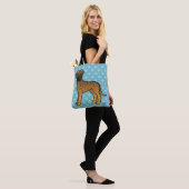 Brindle Coat Pattern Great Dane Cartoon Dog Tasche (Am Model)