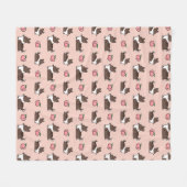 Brindle Corgi-Pfirsich Sploot Fleece-Decke Fleecedecke (Vorderseite (Horizontal))