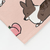 Brindle Corgi-Pfirsich Sploot Fleece-Decke Fleecedecke (Ecke)