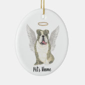 Brindle English Bulldog Beileid Memorial Keramik Ornament (Rechts)