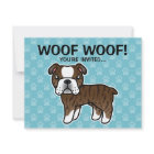 Brindle English Bulldog Cartoon Dog