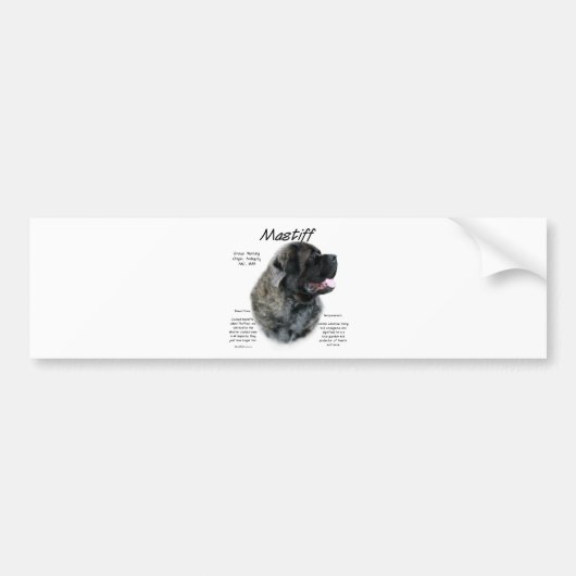 Brindle Fluffy Mastiff History Autoaufkleber (Vorne)
