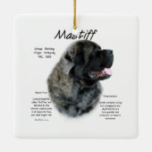 Brindle Fluffy Mastiff History Keramikornament (Rückseite)