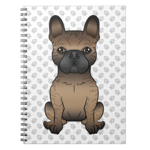 Brindle Französische Bulldogge / Frenchie Süßer Hu Notizblock