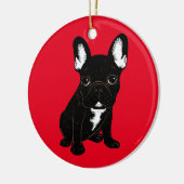 Brindle französische Bulldogge Keramikornament (Links)