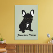 Brindle French Bulldog (Individuelle Name) Leinwanddruck (Insitu (Wohnzimmer))