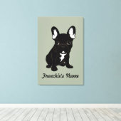 Brindle French Bulldog (Individuelle Name) Leinwanddruck (Insitu (Holzboden))