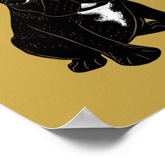 Brindle French Bulldog Poster (Ecke)