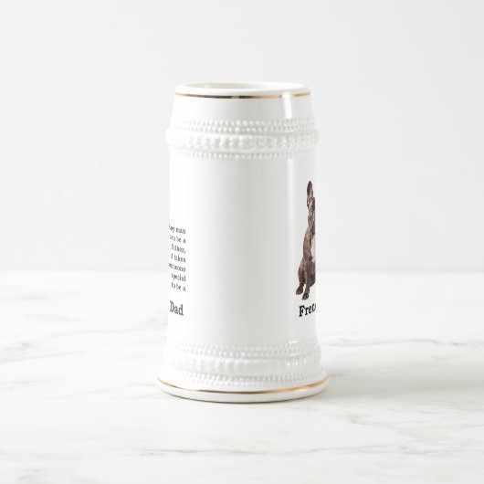 Brindle French Bulldog Vater Bierglas (Mittel)