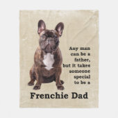 Brindle French Bulldog Vater Fleecedecke (Vorderseite)