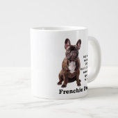 Brindle French Bulldog Vater Jumbo-Tasse (Vorderseite Rechts)