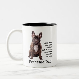 Brindle French Bulldog Vater Zweifarbige Tasse