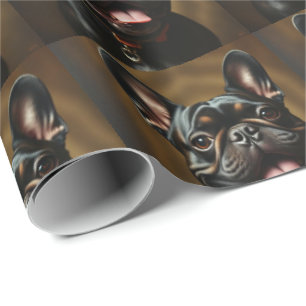 Brindle Frenchie Französische Bulldogge Hund Haust Geschenkpapier