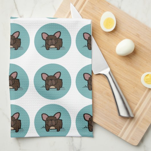 Brindle Frenchie Handtuch (Viertel Falte)