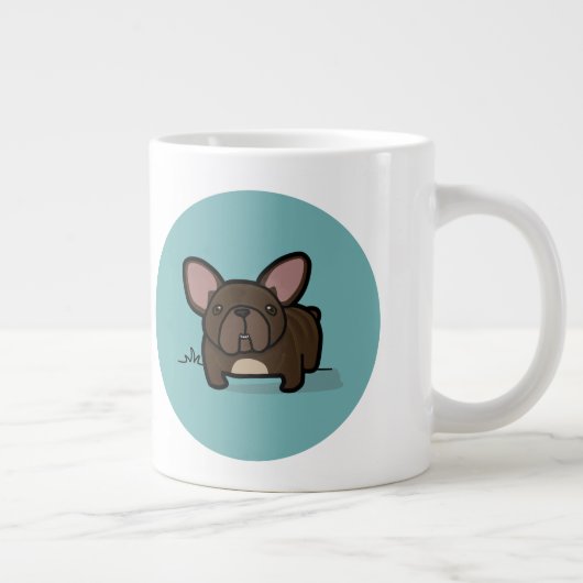 Brindle Frenchie Jumbo-Tasse (Rechts)
