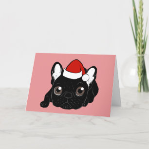 Brindle Frenchie Lieben Weihnachtszeit Feiertagskarte