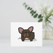 Brindle Frenchie Postkarte (Stehend Vorderseite)
