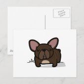 Brindle Frenchie Postkarte (Vorne/Hinten)