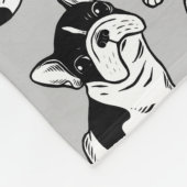 Brindle gescheckter Frenchie Welpe Fleecedecke (Ecke)