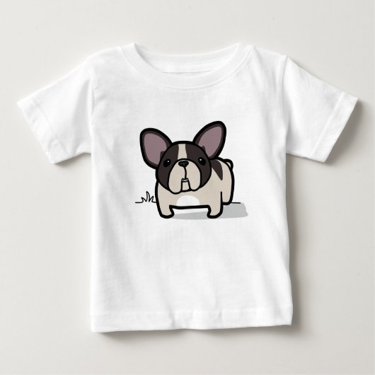 Brindle geschecktes Frenchie Baby T-shirt (Vorderseite)