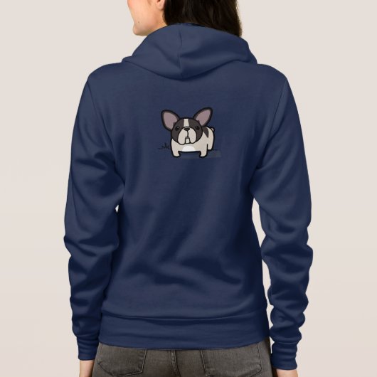 Brindle geschecktes Frenchie Hoodie (Rückseite)