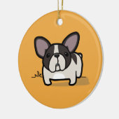 Brindle geschecktes Frenchie Keramikornament (Links)
