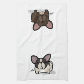 Brindle geschecktes Frenchie Küchentuch (Vertikal)
