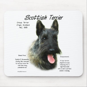 (Brindle) Geschichtsentwurf Scottish-Terriers Mousepad