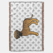 Brindle Great Dane Niedlich Cartoon Dog Decke (Vorderseite Vertikal)