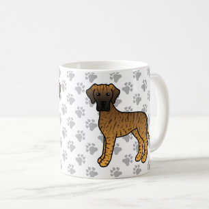 Brindle Great Dane Niedlich Cartoon Dog Kaffeetasse
