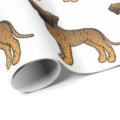 Brindle Great Dane Niedlich Cartoon Dog Muster Geschenkpapier (Rolleneckpunkt)